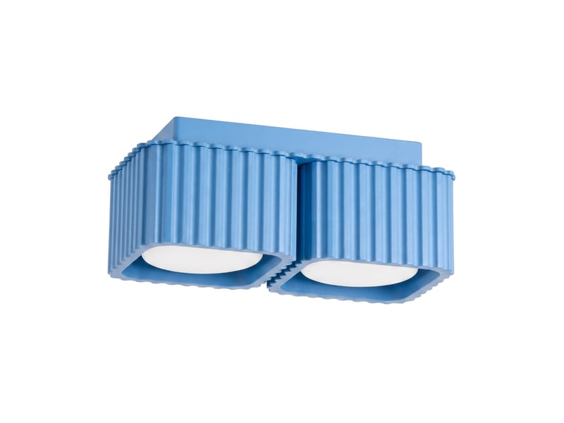  Plafonnier riff 2 azur gx53 aluminium moderne 8x20.5x10cm SL.3110 - Conforama A