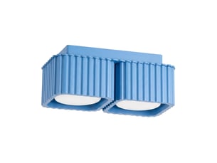 Plafonnier riff 2 azur gx53 aluminium moderne 8x20.5x10cm