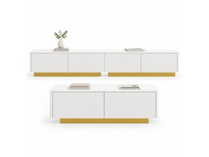 Meuble tv coloris blanc 200 cm HAUSS SPOLE