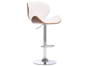 Tabouret de bar, chaise de bar blanc similicuir shl94788