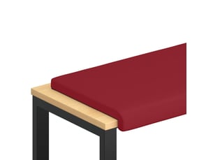 Coussin de banc, coussin d'assise, coussin de canapé simili cuir bordeaux profondeur 35 cm cf52905