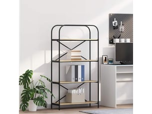 Étagère 4 niveaux, étagère de rangement 80 x 30 x 146 cm bois d'ingénierie shl6628