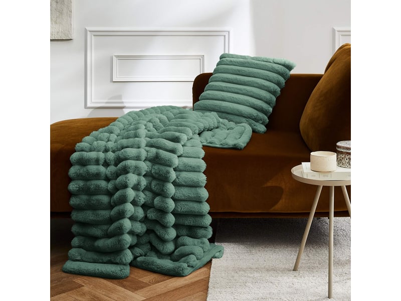  Plaid fourrure chaud cèdre 180x220 boudoir  - Conforama A