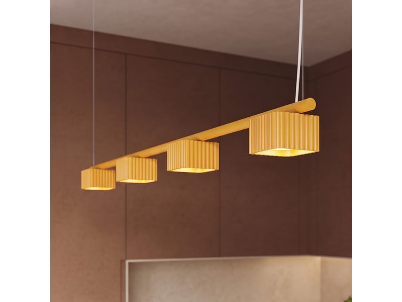 Lustre riff 4 jaune gx53 aluminium moderne 208x122x10cm SL.3097 - Conforama D
