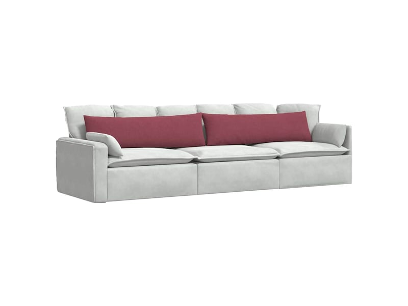 Lot de 2 coussins de canapé, coussins décoratifs tissu bordeaux 145 x 40 cm cf58795 - Conforama C