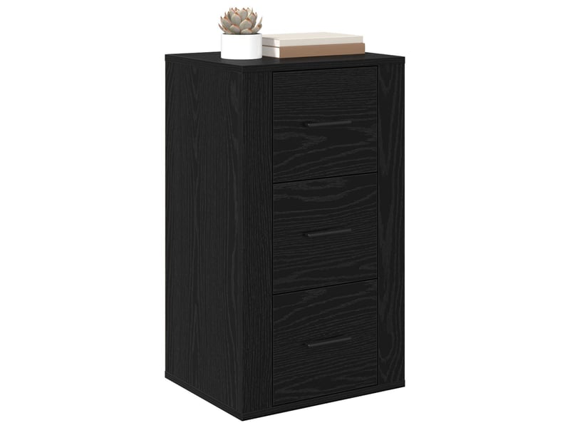  Buffet - bahut - meuble de rangement chêne noir 40 x 33 x 70 cm bois d'ingénierie  - Conforama C