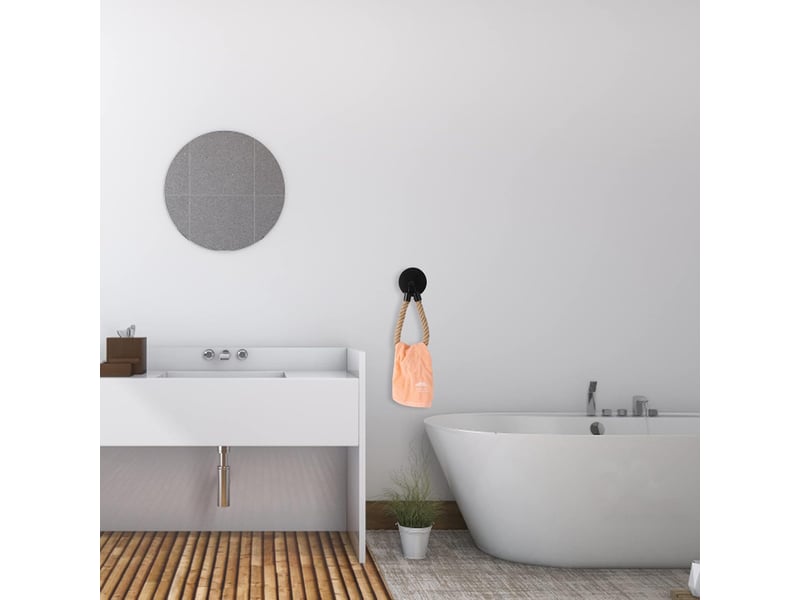 Porte-papier toilette mural en corde – noir, 1 pièce - Conforama C