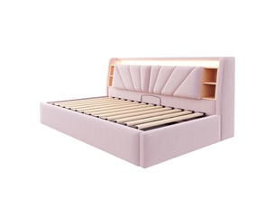 Lit coffre 90x200 cm LEYTN coloris rose