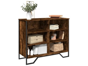 Buffet - bahut - meuble de rangement chêne fumé 91x35,5x74,5 cm bois d'ingénierie