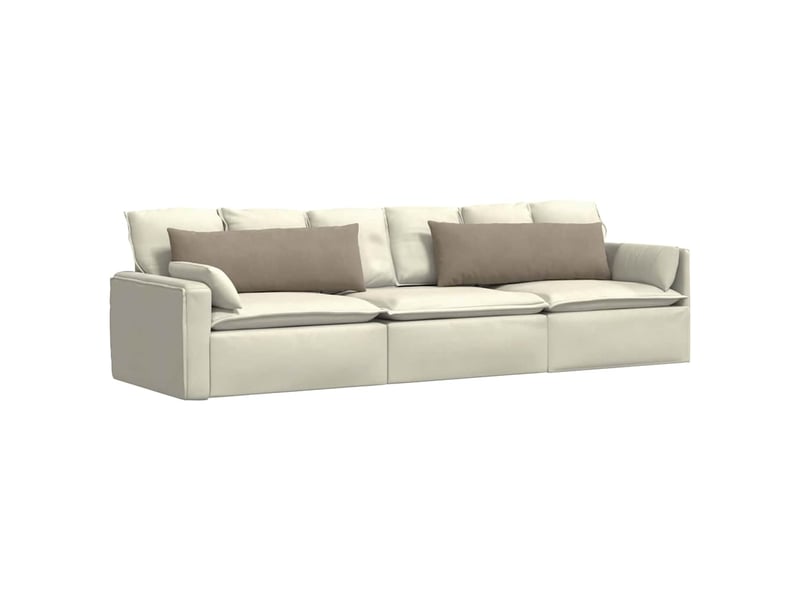  Lot de 2 coussins de canapé, coussins décoratifs tissu taupe 120 x 40 cm cf58951  - Conforama C