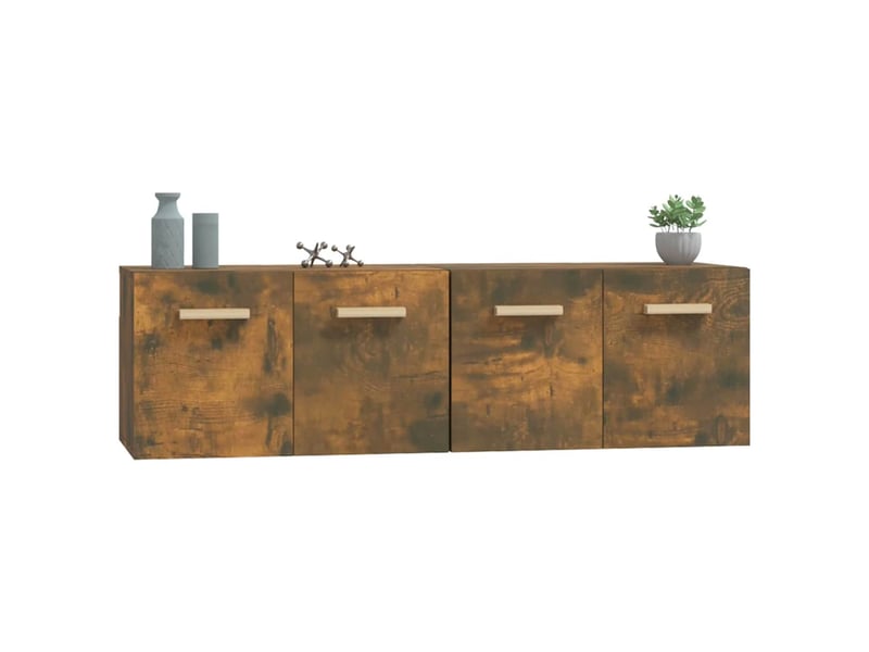  Armoires murales 2 pcs salon chêne fumé 60x36,5x35cm bois d'ingénierie  - Conforama D