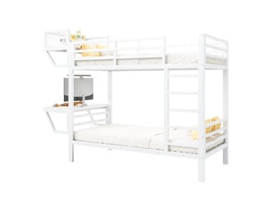 Lit superposé 90x200 cm <strong>LEYTN</strong> <strong></strong> coloris blanc