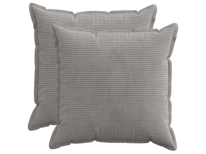  Lot de 2 housses de coussin houten gris clair 65 x 65 cm cf49313  - Conforama B