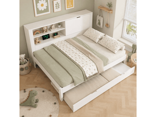 Lit combiné 140x190 cm <strong></strong> <strong></strong> coloris blanc