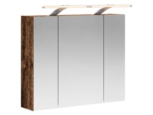 Amoire de salle de bain, meuble de salle de bain avec miroir bois ancien shl4804