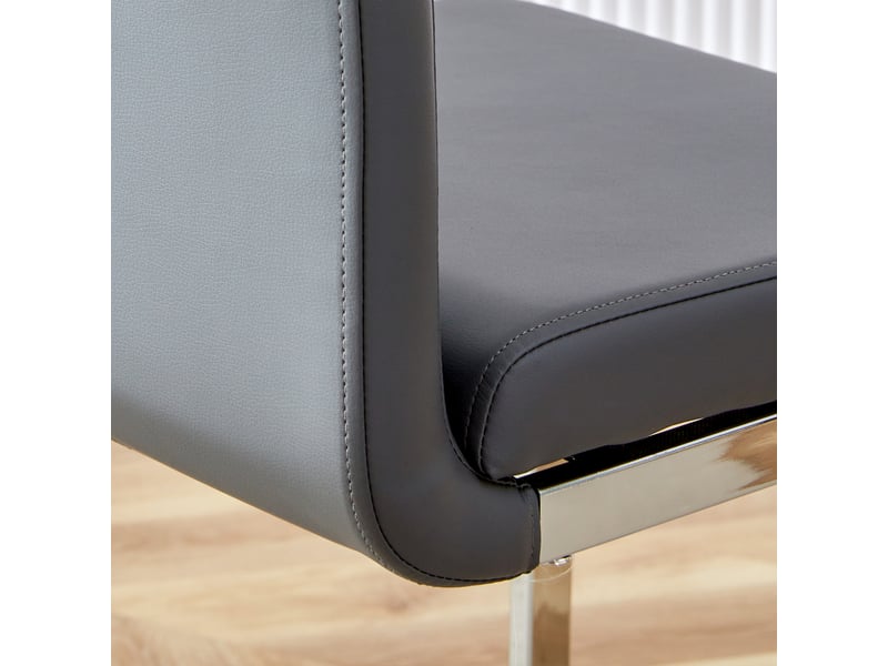  Lot de 2 tabourets de bar gris nordique – design moderne pour cuisine, restaurant, terrasse et bureau  - Conforama D