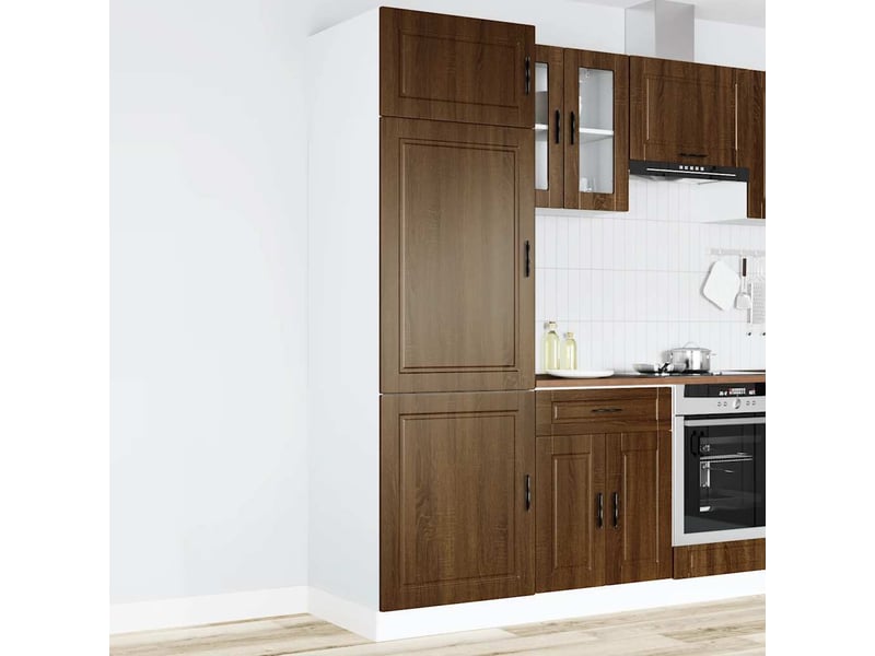 Meuble de rangement, armoire de cuisine porto chêne marron bois d'ingénierie shl2380 - Conforama B