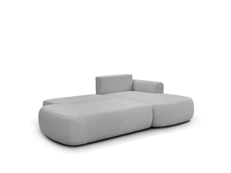 Canapé molino convertible 4 places angle droit gris clair laine bouclée 3CA61.LO.4AC.D.16 - Conforama D