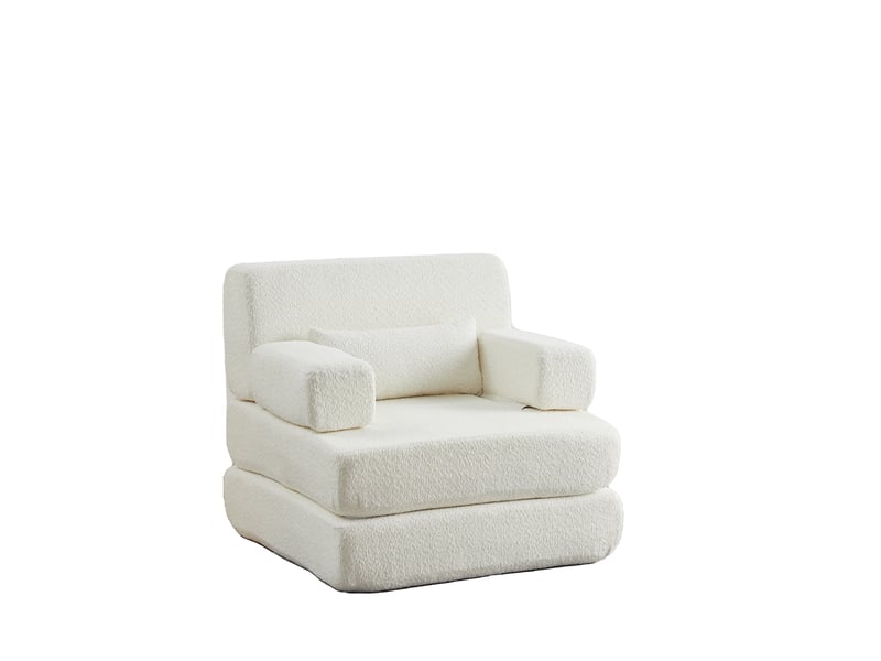Canapé-lit convertible 1 place en chenille, canapé modulaire pliable, cadre en fer, convertible en lit d'appoint - Conforama A