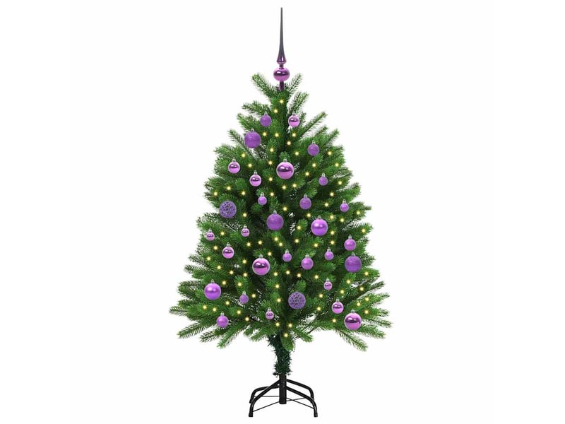  Sapin de noël, arbre de noël avec 150 led avec support vert 120 cm pe shl9487  - Conforama C