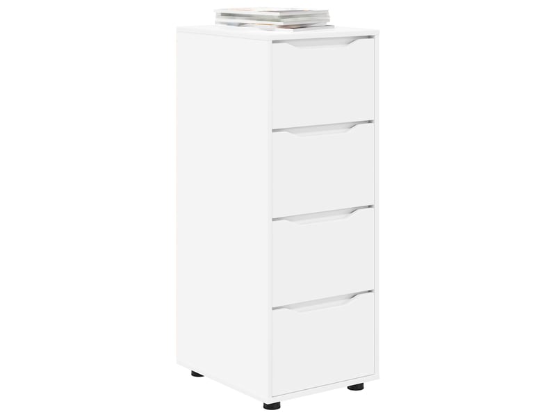  Armoire de rangement, commode de rangement 40 x 48 x 105 cm bois d'ingénierie blanc  - Conforama C