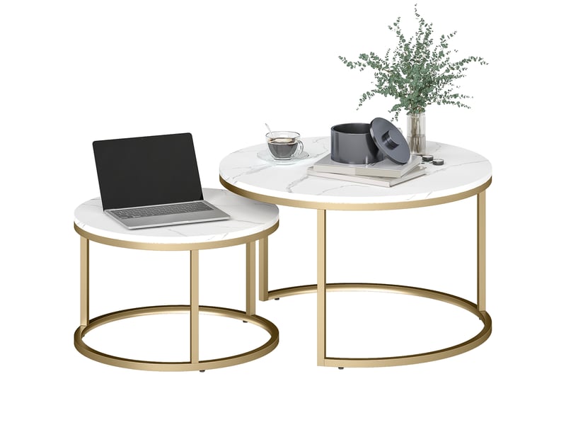  Lot de 2 tables basses gigognes encastrables  - Conforama A