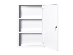 Armoire à pharmacie 2 étagères verrouillable en métal blanc 40 x 18 x 60 cm