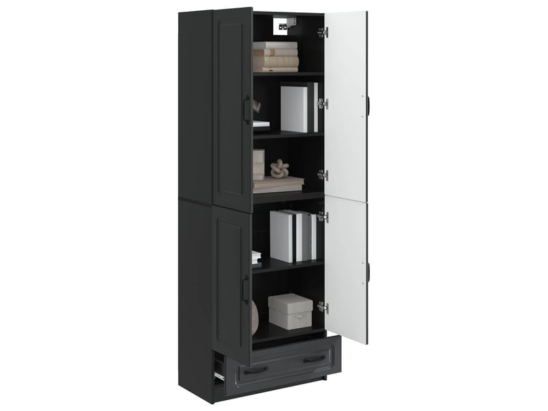  Buffet - ensemble de meubles 2 pc noir bois d'ingénierie  - Conforama C
