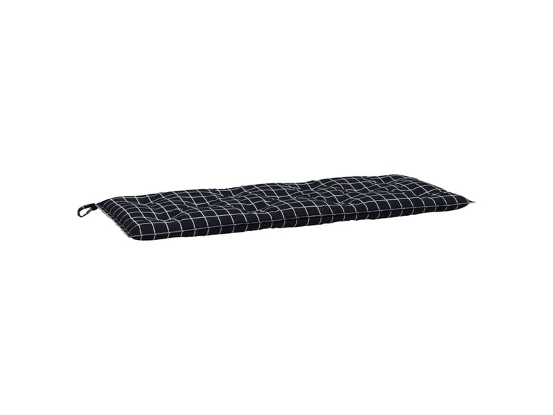  Coussin de banc de jardin, coussin d'assise carreaux noir 120x50x7 cm tissu cf52707  - Conforama A