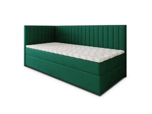 Lit avec rangement 80x200 cm <strong>MASSENO</strong>  <strong></strong> coloris vert