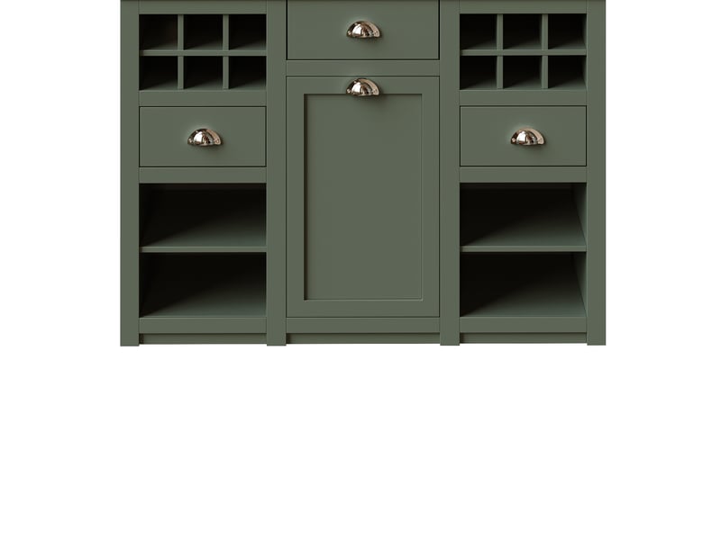  Buffet de cuisine haut 120x45x188 cm éclairage led mdf vert ancien  - Conforama D