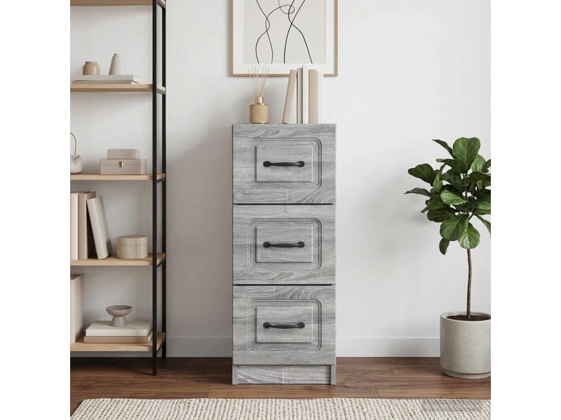  Armoire de rangement bureau, armoire à tiroirs sonoma gris 33 x 34,5 x 87 cm  - Conforama B
