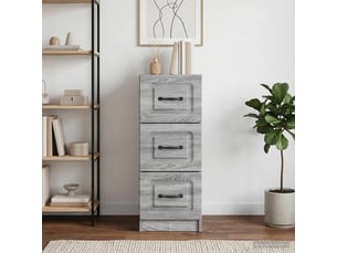 Armoire de rangement bureau, armoire à tiroirs sonoma gris 33 x 34,5 x 87 cm