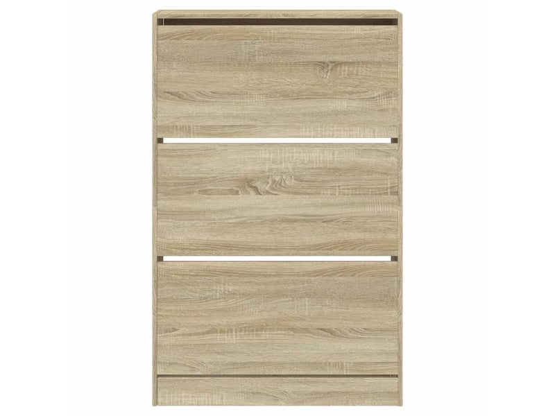  Meuble à chaussure, armoire à chaussures chêne sonoma 80x21x125,5cm bois ingénierie  - Conforama E