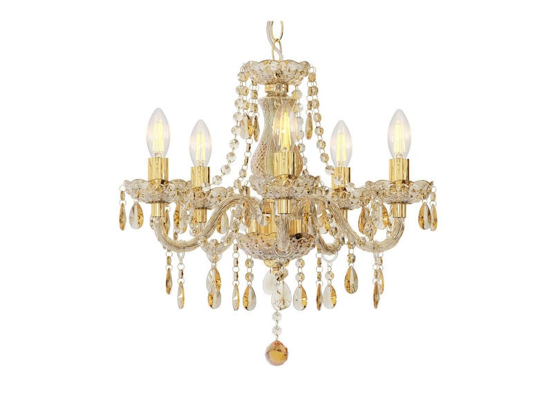  Globo marie lustre couleurs or 5x e14  - Conforama A