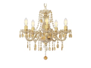 Globo marie lustre couleurs or 5x e14