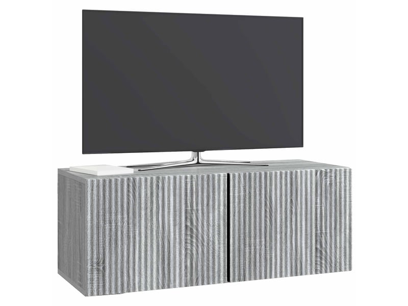  Meuble tv - banc tv - meuble de rangement mural 78,5 x 31 x 30 cm sonoma gris bois d'ingénierie  - Conforama C