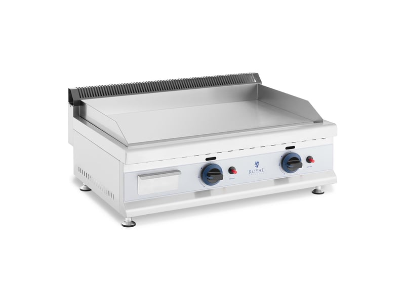  Plancha à gaz naturel en inox grill professionnel 75 cm 2 zones de cuisson 2 x 3 100 watts (plaque 74,5 x 40 cm, 20 mbar, gaz naturel, 50 - 300 °c, lisse, évacue la graisse) 14_0004036  - Conforama A