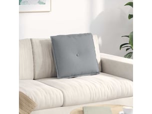Coussin de dos, coussin de dossier gris clair 50 x 19 x 45 cm tissu cf54672
