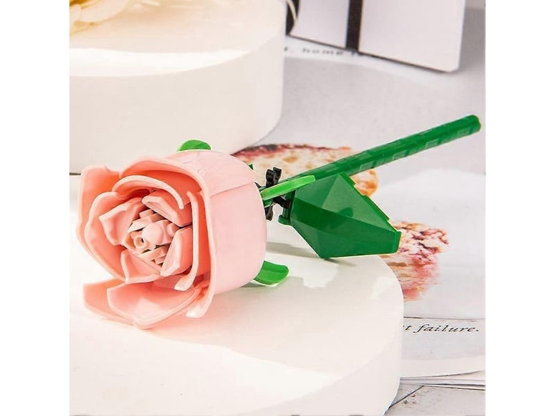  Blocs de construction pour bouquet de roses romantiques, modèle éternel rose--  - Conforama C
