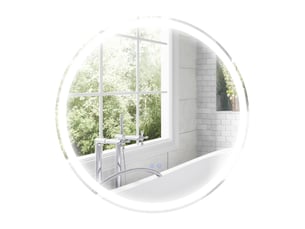 Miroir de salle de bain rond, éclairage led, fonction tactile, antibuée, 60 x 60 cm