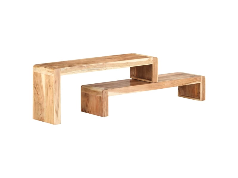  Meubles tv - banc tv - meuble de rangement 2 pcs bois d'acacia massif  - Conforama E