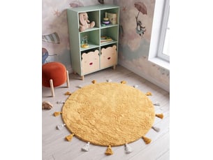 Tapis enfant kodinhi jaune ø 120 cm coton