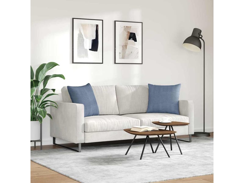  Lot de 2 coussins de canapé, coussins décoratifs bleu 50 x 50 cm cf59004  - Conforama D