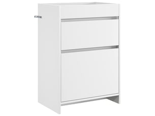 Meuble sous lavabo de salle de bain, commode blanc 56x37.5x81 cm shl87