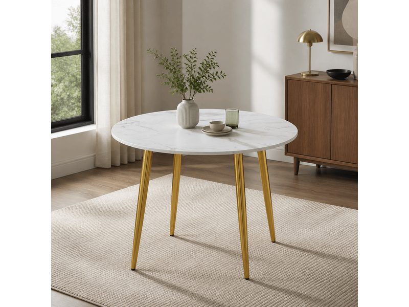  Table à manger ronde extensible ovale 107-137 cm diamètre table seule sans chaises  - Conforama B