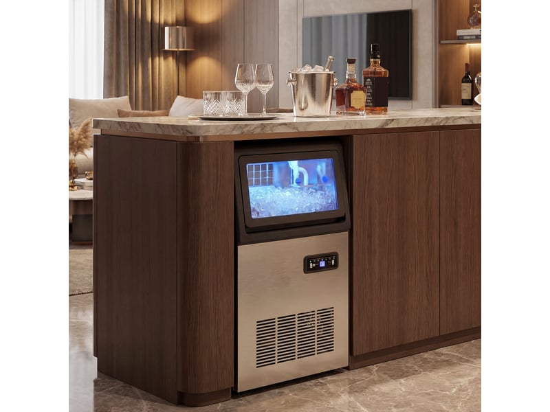  Machine à glaçons commerciale 36 kg24h, acier inoxydable, ice maker, capacité 5,5 kg, 36 cubes par 10 minutes,  - Conforama B