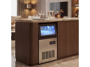 Machine à glaçons commerciale 36 kg24h, acier inoxydable, ice maker, capacité 5,5 kg, 36 cubes par 10 minutes,