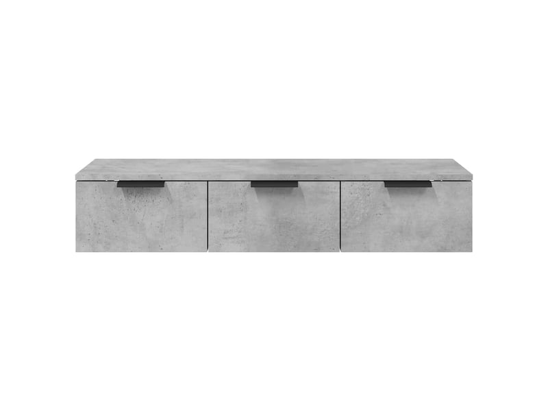  Armoire murale, meuble de rangement gris béton 102x30x20 cm bois d'ingénierie  - Conforama E