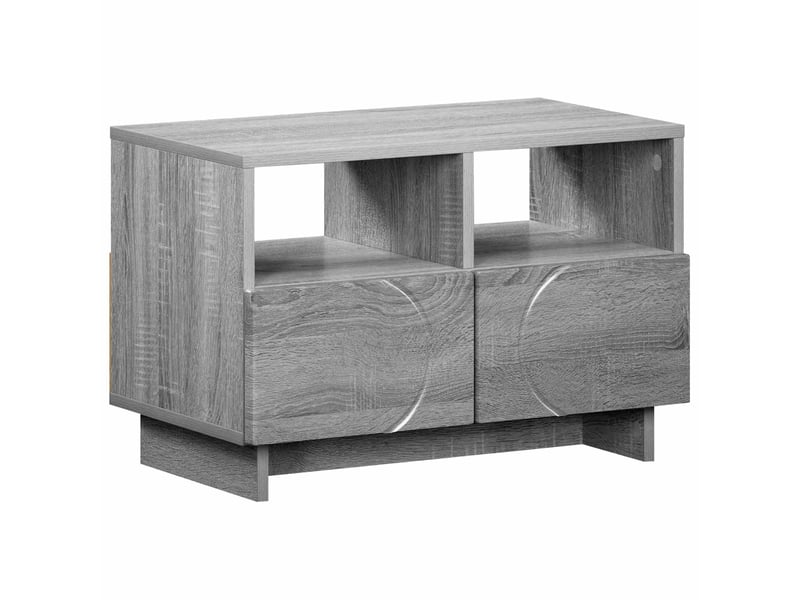  Meuble tv moderne, banc tv 60x34.5x40 cm sonoma gris bois d'ingénierie shl36241  - Conforama A